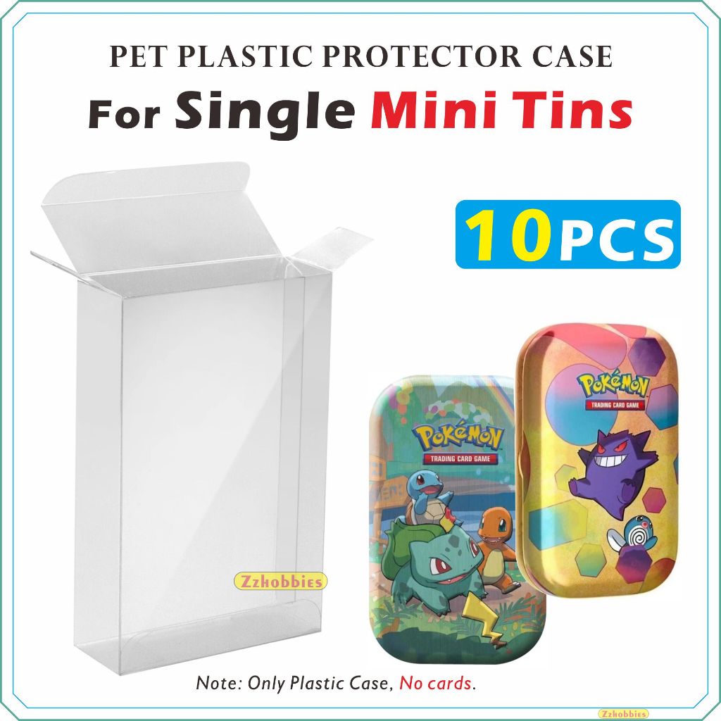 10PCS PET Plastic Protector Case For Single Mini Tins【0.45mm Thick】