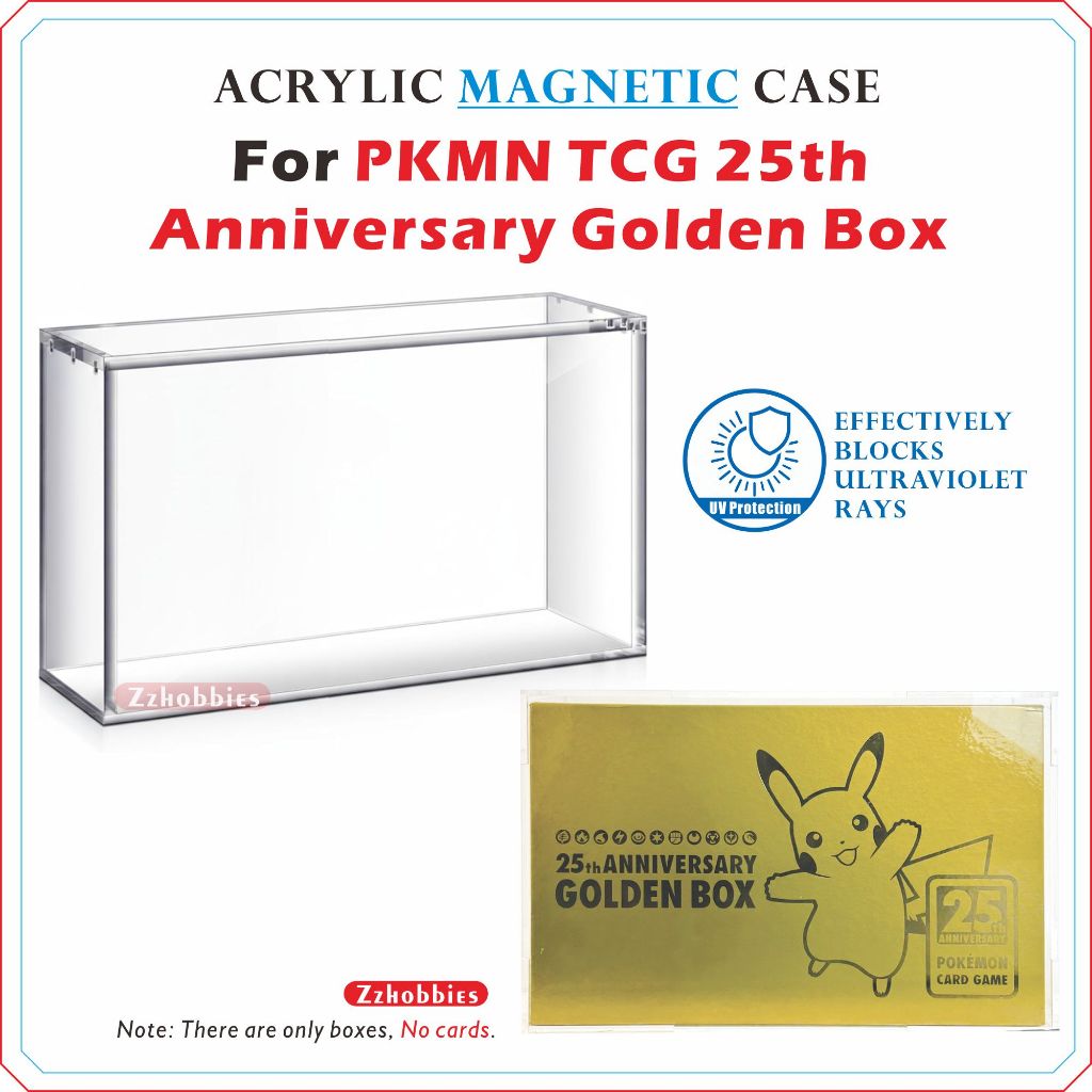 เคสแม่เหล็กอะคริลิคสําหรับ PKMN TCG 25th Anniversary Golden Box5mm หนา