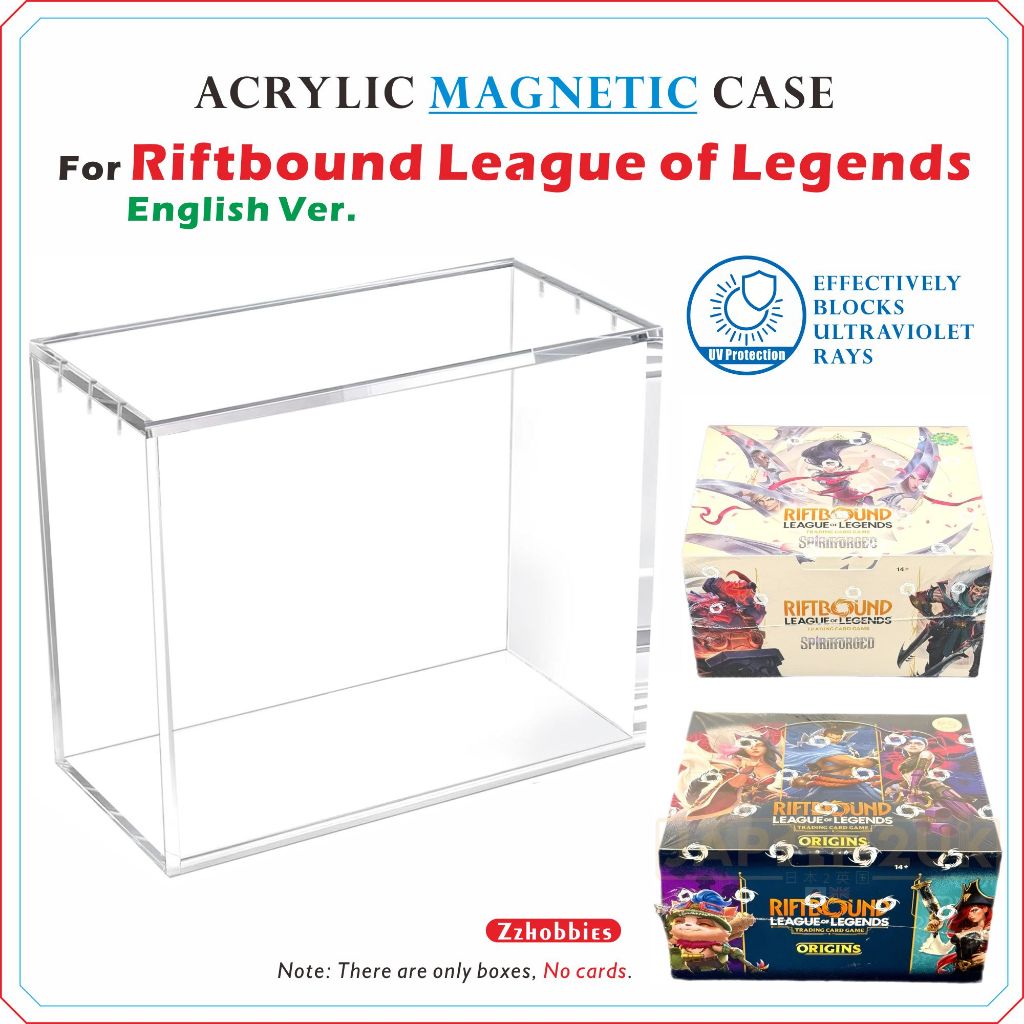 เคสแม่เหล็กอะคริลิคสําหรับเวอร์ชันภาษาอังกฤษ Riftbound League of Legendsfound 5 มม. หนา