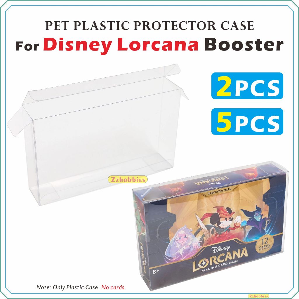 2 ชิ้น / 5 ชิ้น PET พลาสติกป้องกันกรณีสําหรับ Lorcana Booster0.5 มิลลิเมตรหนา