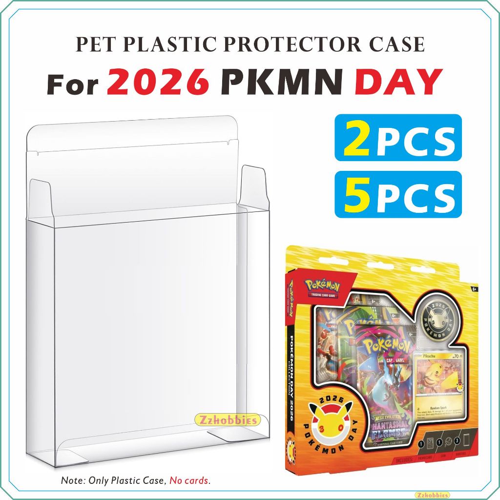 2PCS / 5PCS PET Plastic Protector Case For 2026 PKMN DAY【0.5mm Thick】