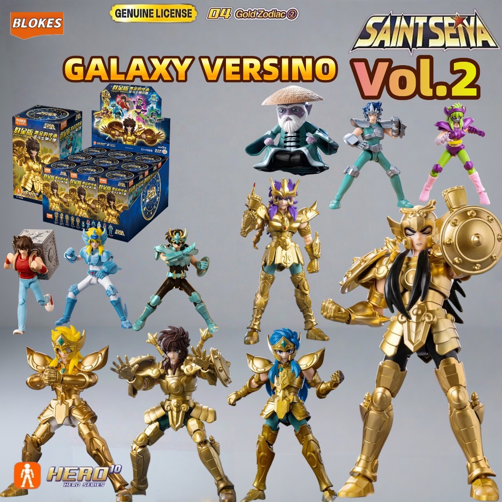 【ส่งด่วนกทม】Authentic Blokees Saint Seiya Galaxy Edition Vol. 2 Building Block Figure Set - Birthday Gift for Boys
