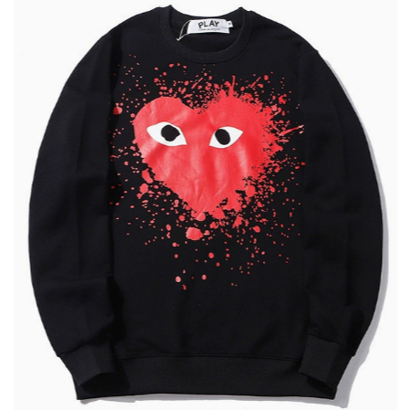 2026 Play comme des Garcons CDG คลาสสิกรอบคอแจ็คเก็ตใหม่ผู้ชายและผู้หญิง 0803