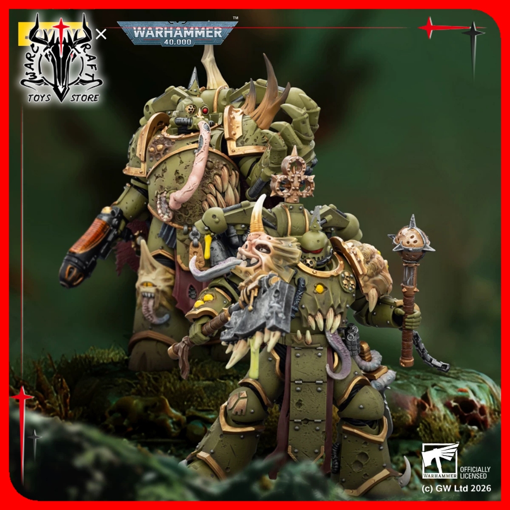 [มีในสต็อก] JOYTOY Death Guard Plague Marine Champion 1/18 Action Figure