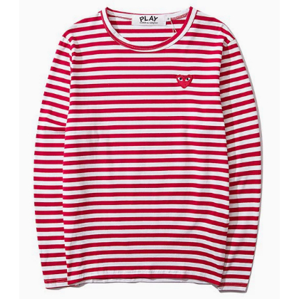 2026 Play comme des garcons cdg เสื้อยืดคอกลมแขนยาวสำหรับทั้งผู้ชายและผู้หญิง 0803 ราคาถูก Shopee Lazada