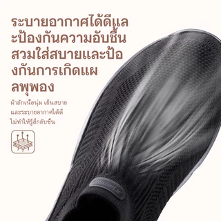 XTEP ComfGo | Slip-on รองเท้าเดินออกกำลังกายลำลองสำหรับผู้หญิงในฤดูร้อน ทำจากผ้าตาข่าย น้ำหนักเบา ช่วยเพิ่มความสูง