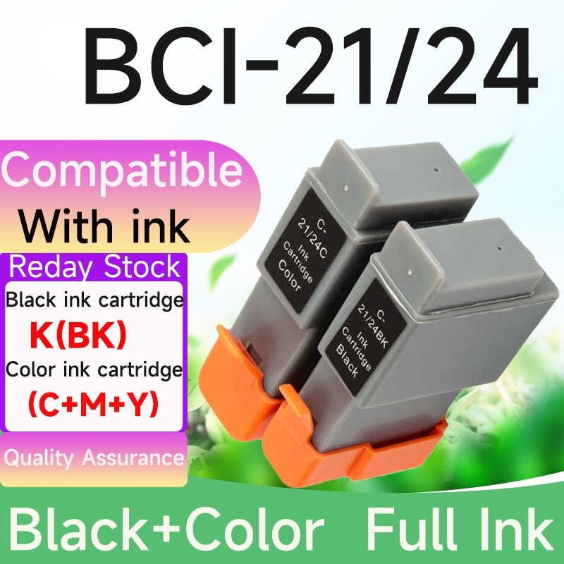ใช้งานร่วมกับ canon iP1000 iP1500 iP2000 C560 BCI-21C BCI-24BK ตลับหมึกหมึก