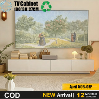 ตู้วางทีวีเก็บของสีขาวบริสุทธิ์ | ตู้วางทีวีห้องนั่งเล่นสไตล…