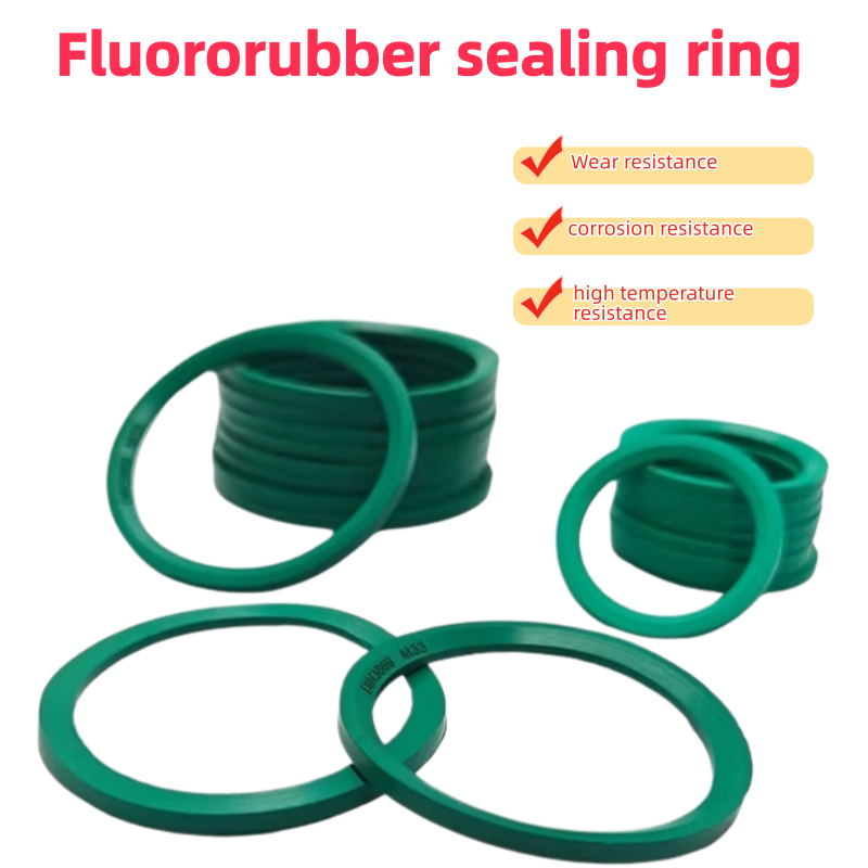 สีเขียว FKM fluororubber ED แหวนปิดผนึกที่มีเส้นผ่าศูนย์กลางภายนอกของปะเก็นเอียง 9.9-66.5 มิลลิเมตร 