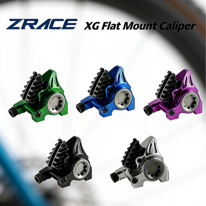 ZRACE XG Flat Mount Caliper แผนที่เบรคไฮดรอลิก Caliper ICE-TECH Pads BMX Raceing Caliper Full CNC น้ําหนักเบา