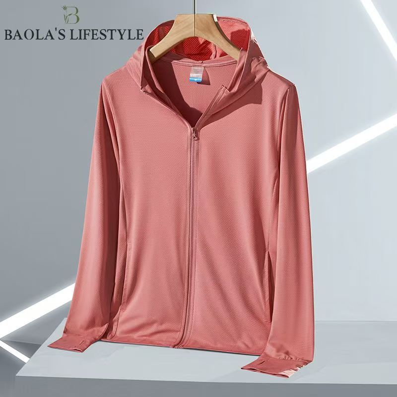 (พร้อมส่ง) เสื้อกันยูวี UPF50+ เสื้อแจ็กเก็ตแขนยาว มีฮู้ด แต่งซิป ไร้รอยต่อ เหมาะกับใส่เล่นโยคะ ออกกําลังกาย สําหรับผู้หญิง