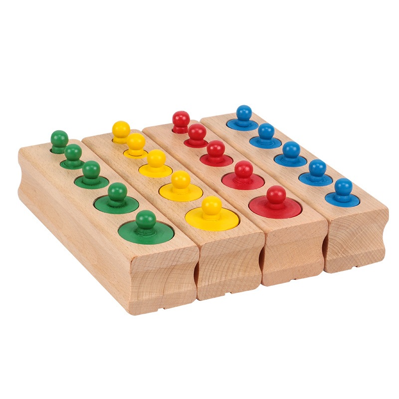 Montessori ช่วยสอนซ็อกเก็ตทรงกระบอกสีความรู้ความเข้าใจอนุบาล Sensory Training Early Education Buil ราคา ถูกที่สุด ดีลบีเคเค แกลเลอรีภาพที่ 2