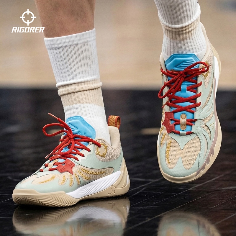 RIGORER Austin Reaves AR3 HBK รองเท้าบาสเก็ตบอล Low Top ผู้ชาย ระบายอากาศได้ดี และมีน้ำหนักเบา — صورة 4
