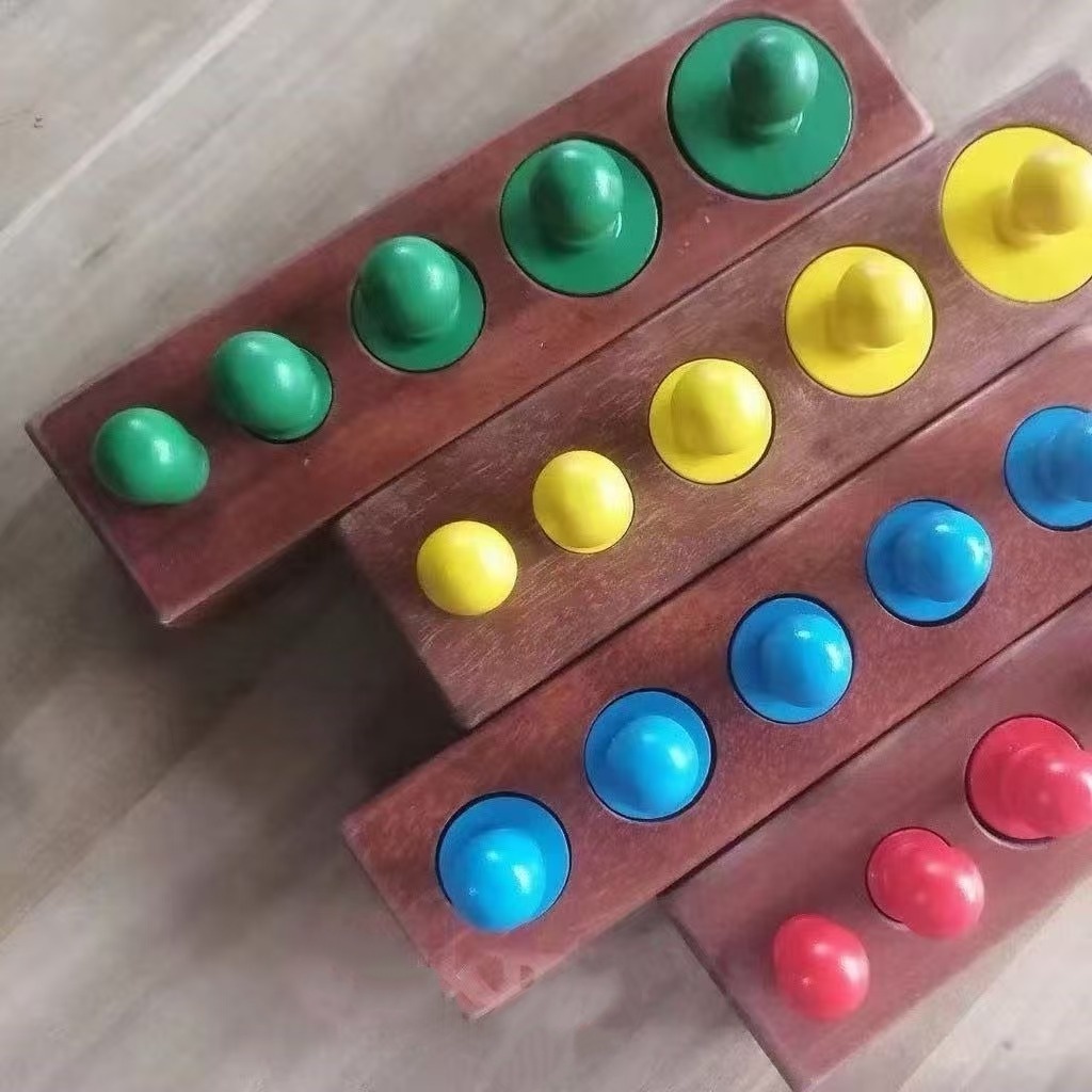 Montessori ช่วยสอนซ็อกเก็ตทรงกระบอกสีความรู้ความเข้าใจอนุบาล Sensory Training Early Education Buil ราคา ถูกที่สุด ดีลบีเคเค แกลเลอรีภาพที่ 6