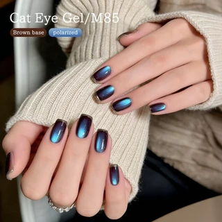 XEIJAYI 10ml - New glossy blue cat-eye gel nail polish, เงางามยาวนาน เหมาะสำหรับทุกสีผิว