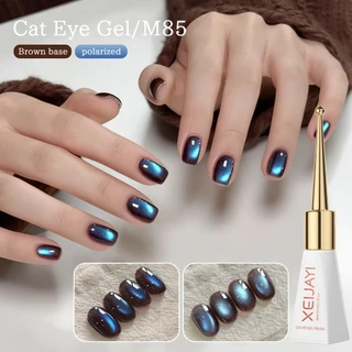XEIJAYI 10ml - New glossy blue cat-eye gel nail polish, เงางามยาวนาน เหมาะสำหรับทุกสีผิว