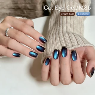XEIJAYI 10ml - New glossy blue cat-eye gel nail polish, เงางามยาวนาน เหมาะสำหรับทุกสีผิว