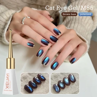 XEIJAYI 10ml - New glossy blue cat-eye gel nail polish, เงางามยาวนาน เหมาะสำหรับทุกสีผิว