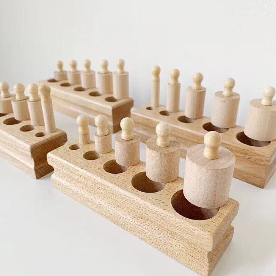 Montessori ช่วยสอนซ็อกเก็ตทรงกระบอกสีความรู้ความเข้าใจอนุบาล Sensory Training Early Education Buil ราคา ถูกที่สุด ดีลบีเคเค แกลเลอรีภาพที่ 8