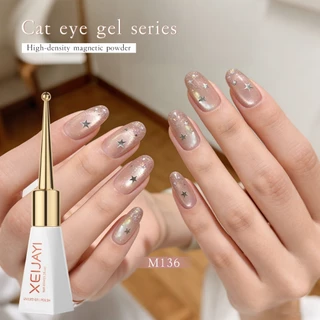 XEIJAYI 10ml - ยาทาเล็บเจลสีชมพูกุหลาบแบบแคทอาย ความเงางามติดทนนาน เหมาะสำหรับงาน DIY ที่บ้าน