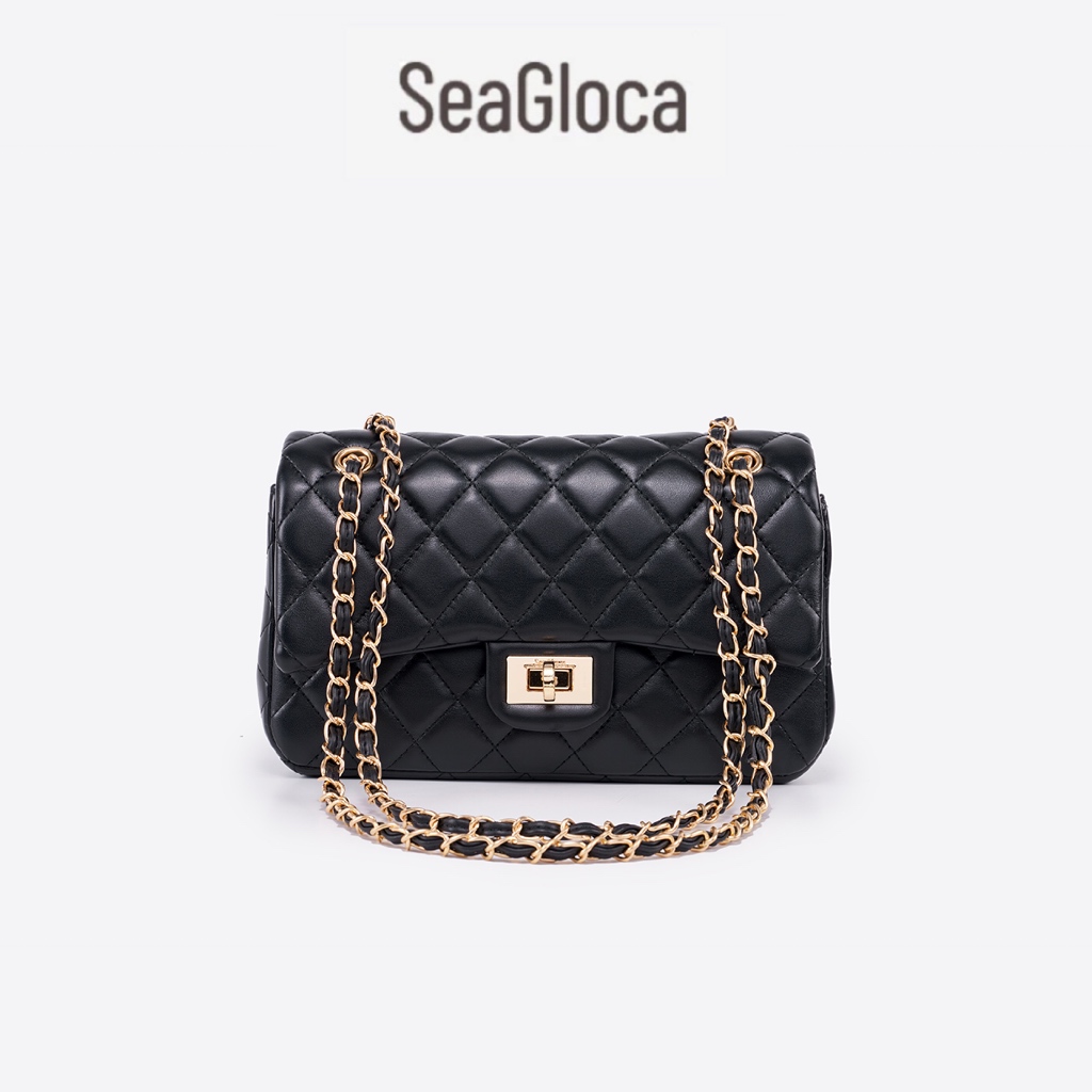 Seagloca กระเป๋าสะพายข้าง 2 in 1 สะพายไขว้ได้ ดีไซน์สี่เหลี่ยมขนมเปียกปูน สายโซ่ กระเป๋าใส่โทรศัพท์ จิ๋วแต่แจ๋ว ของขวัญ No 1131