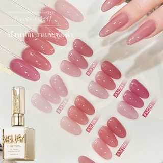 XEIJAYI 15ml-Peach Pink Gel Nail Polish ทนทานและใช้งานได้ยาวนาน เหมาะสำหรับงาน DIY ที่บ้าน