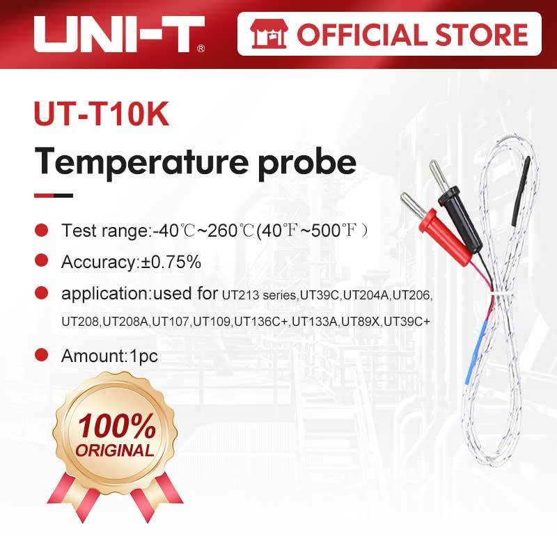 Uni-t UT-T10K หัววัดเทอร์โมคัปเปิล -40℃~260℃ สําหรับ UT213 Series UT89X UT39C+