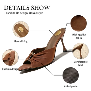 TULIP SHOE รองเท้าส้นสูง 3.5 นิ้ว รองเท้าปลายแหลม รองเท้าแฟชั่นสำหรับผู้หญิง ส้นสูงแบบส้นเข็ม