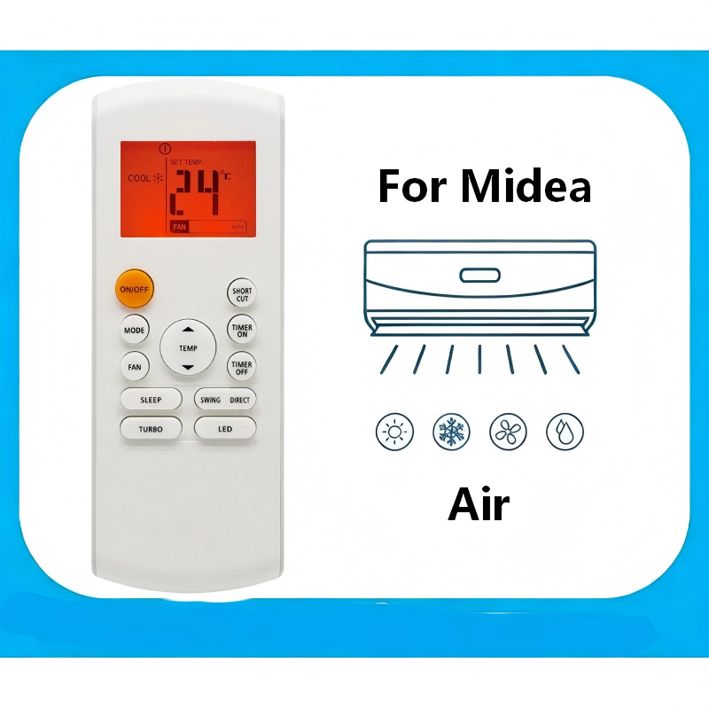 สําหรับ RG57A16/BGEF รีโมทคอนโทรลสําหรับ Midea Air Conditioner RG57A6 RG57A2 RG57B/BGE RG57B-BGE RG5