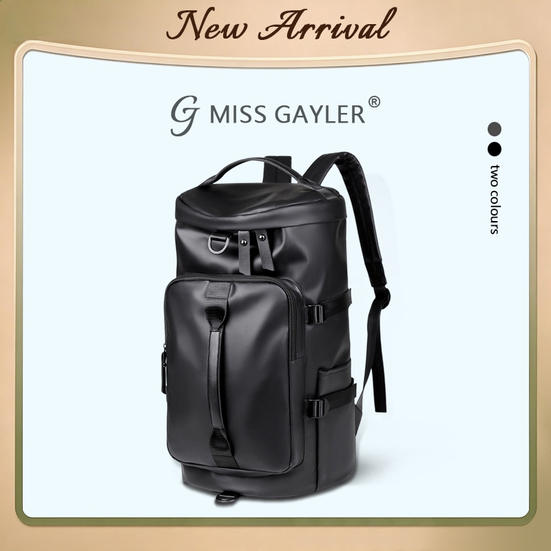 MISS GAYLER กระเป๋าเป้สะพายหลัง กระเป๋าเป้ หนัง PU นุ่ม จุของได้เยอะ ซิป ใช้ได้ 3 แบบ เหมาะเดินป่าและกิจกรรมกลางแจ้ง พร้อมส่ง