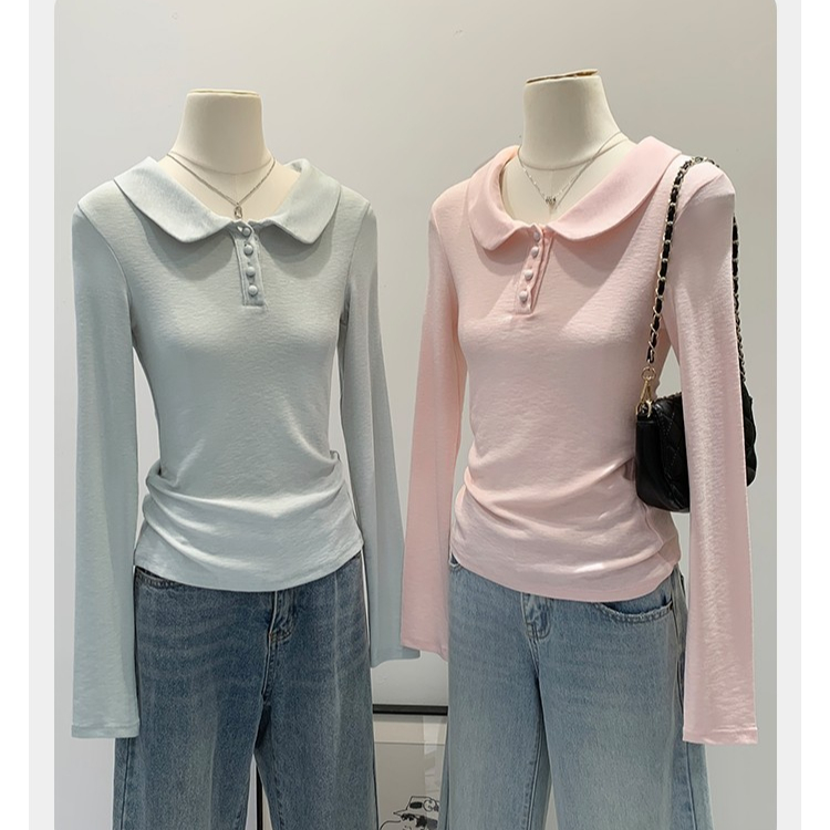 ตุ๊กตาคอปก ดีไซน์แขนยาวและกระชับ สีทึบ100586