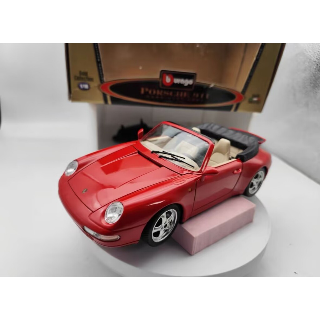 Porsche 911 Carrera Cabriolet 1994 ผลิตโดย Carrera Cabriolet burago 1/18 Alloy Full Driving Model, R