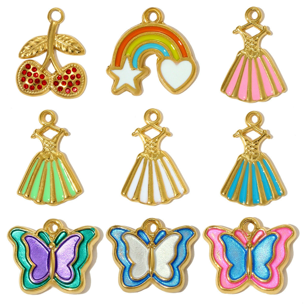 จี้ผีเสื้อสแตนเลส dainty เหมาะสำหรับเดรส ขายส่ง