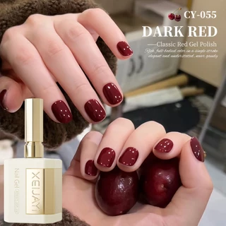 XEIJAYI 40ml - ยาทาเล็บเจลสีแดงเชอร์รี่เข้ม ติดทนนาน เหมาะสำหรับใช้ในร้านเสริมความงามและใช้ในชีวิตประจำวัน