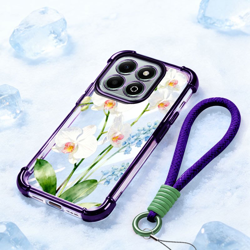YBD สําหรับ Honor X6A X6B Plus X6C X7C X7D Honor 200 400 สมาร์ทเล่น 60 Plus สีขาวสีม่วง Orchid Anti 