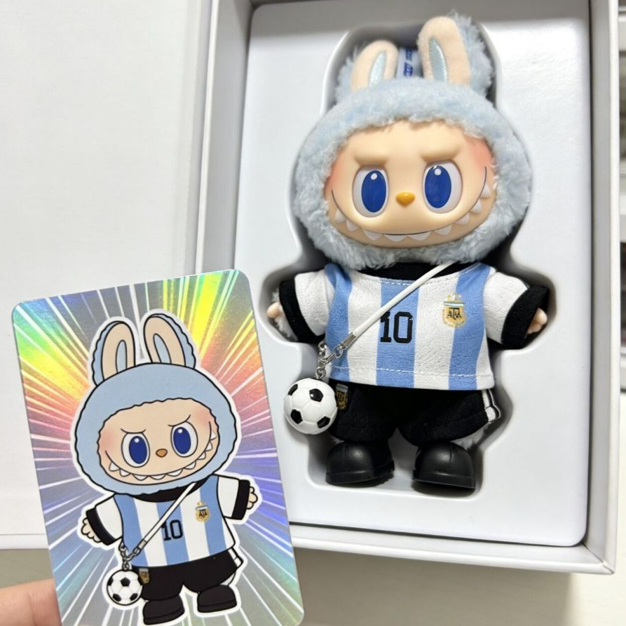 FIFA World Cup Theme labu เสื้อผ้าเด็ก 17 ซม. Messi Argentina Royal Horse เสื้อผ้า