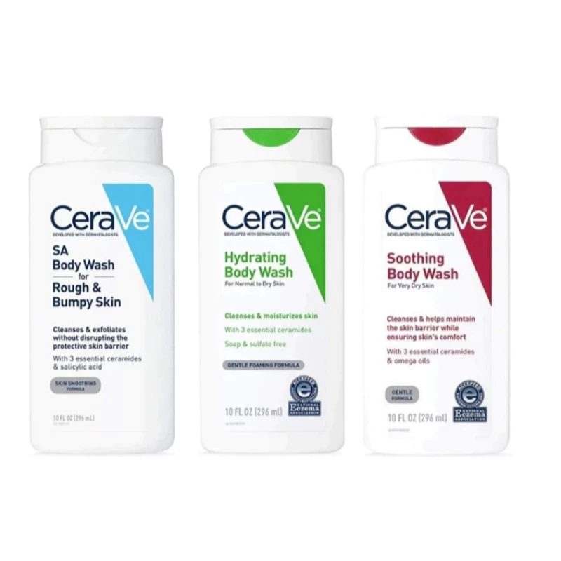 Cerave Hydrating SA & Soothing Wash Body Moisturizer 296ML