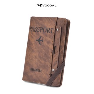 VOCOAL กระเป๋าสตางค์หนังสือเดินทางผู้ชาย Unisex Soft PU กระเป๋าการ์ดอิสระมัลติฟังก์ชั่นขนาดใหญ่ความจุยาว ID กระเป๋าผู้ถือตั๋วธุรกิจกระเป๋าเก็บ