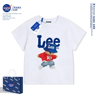 เสื้อยืดเด็ก NASA LEE หมีฮิปฮอปสุดเท่ ตัวการ์ตูนน่ารัก ผ้า Cotton สบายผิว | เสื้อแฟชั่นสำหรับเด็กผู้ชายและเด็กผู้หญิง (หลายสี)