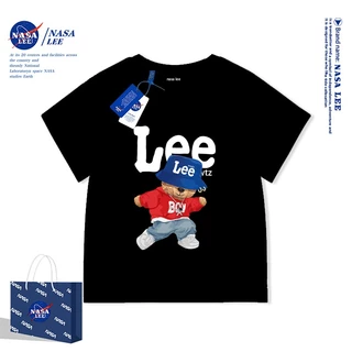 เสื้อยืดเด็ก NASA LEE หมีฮิปฮอปสุดเท่ ตัวการ์ตูนน่ารัก ผ้า Cotton สบายผิว | เสื้อแฟชั่นสำหรับเด็กผู้ชายและเด็กผู้หญิง (หลายสี)
