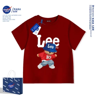 เสื้อยืดเด็ก NASA LEE หมีฮิปฮอปสุดเท่ ตัวการ์ตูนน่ารัก ผ้า Cotton สบายผิว | เสื้อแฟชั่นสำหรับเด็กผู้ชายและเด็กผู้หญิง (หลายสี)
