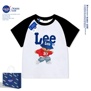 เสื้อยืดเด็ก NASA LEE หมีฮิปฮอปสุดเท่ ตัวการ์ตูนน่ารัก ผ้า Cotton สบายผิว | เสื้อแฟชั่นสำหรับเด็กผู้ชายและเด็กผู้หญิง (หลายสี)