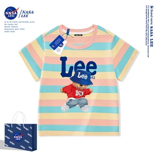 เสื้อยืดเด็ก NASA LEE หมีฮิปฮอปสุดเท่ ตัวการ์ตูนน่ารัก ผ้า Cotton สบายผิว | เสื้อแฟชั่นสำหรับเด็กผู้ชายและเด็กผู้หญิง (หลายสี)