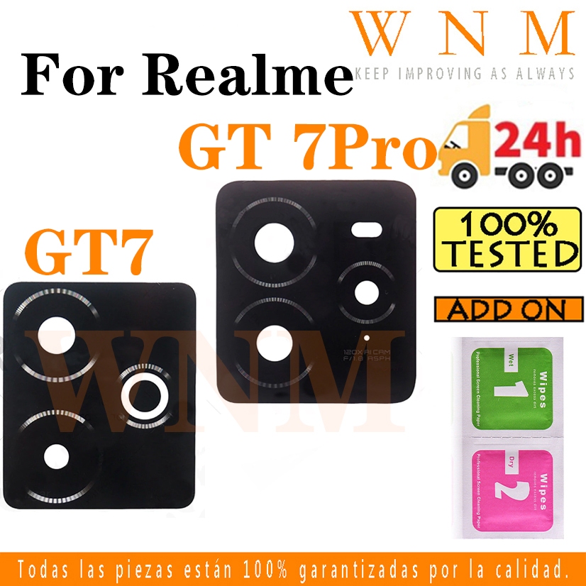 สําหรับ Realme GT7 /GT 7 Pro ฝาครอบเลนส์กล้องด้านหลังพร้อมการเปลี่ยนกาว