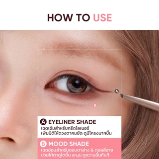 Judydoll 2-in-1 Dual-Color Gel Eyeliner ปากกาเจลอายไลเนอร์สองสี One Quick Atmosphere ตาโต