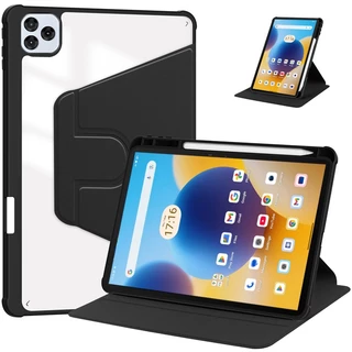 สําหรับ ALLDOCUBE iPlay 70 10.1 "T1051 2025 อะคริลิค 360° หมุนยืนแฟชั่นกันกระแทกแท็บเล็ตกรณีที่มีช่องเสียบปากกา