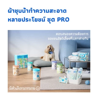 LORDE Pet Wipes PRO ทิชชู่เปียกสัตว์เลี้ยง อ่อนโยน ดับกลิ่น บรรเทาคัน ขนเนียนนุ่ม เช็ดหน้า อุ้งเท้า