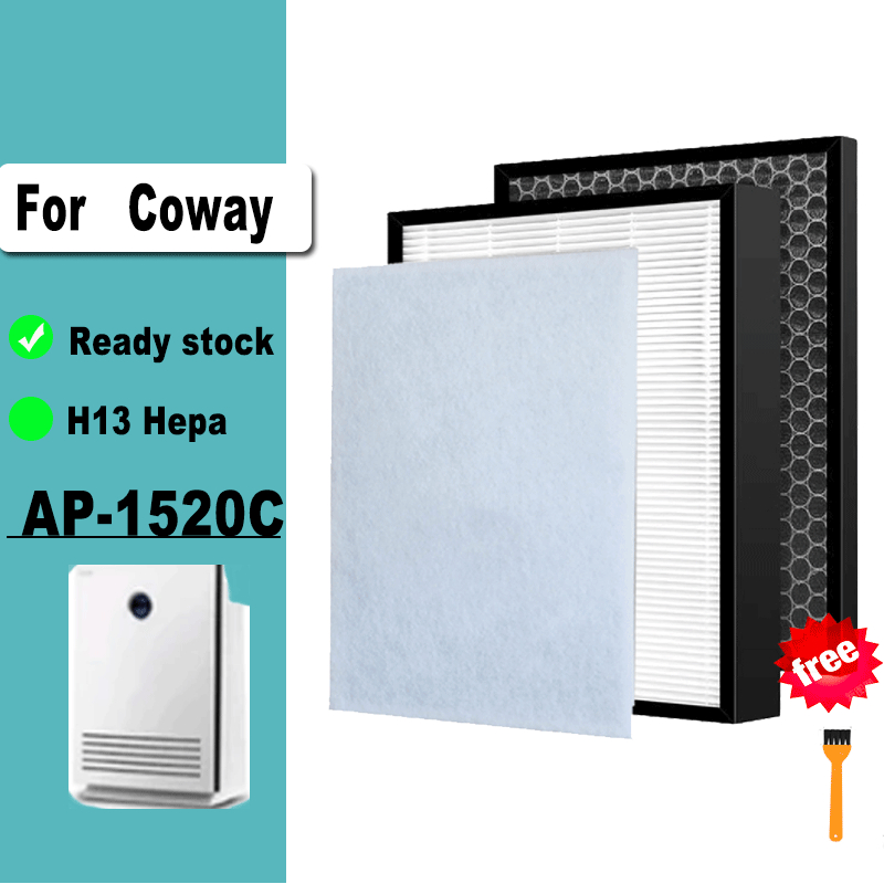Replacement HEPA Filter and Activated Carbon Deodorizing Filter For Coway Air Purifier AP-1520C AP15