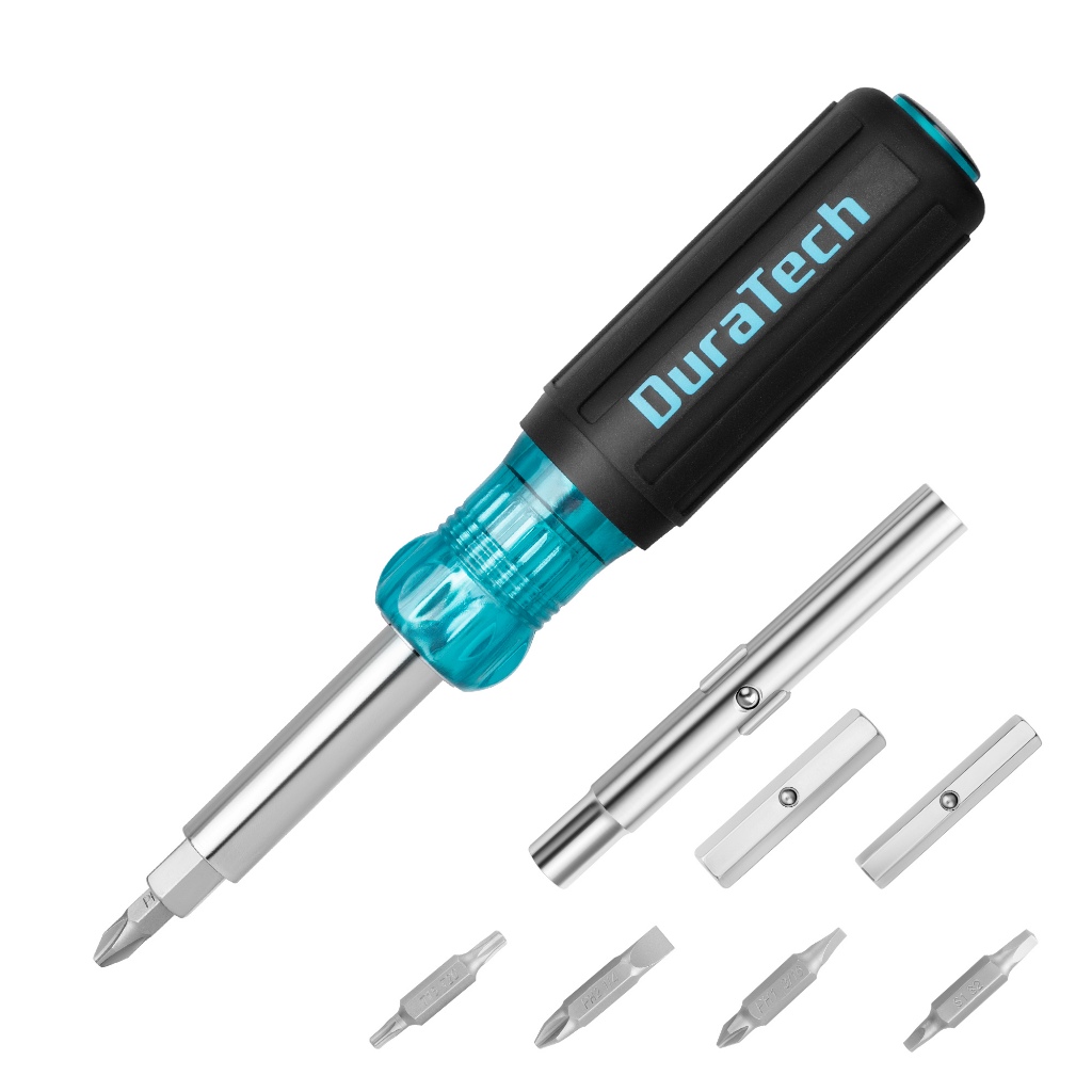 DURATECH ไขควงอเนกประสงค์ 11in 1 เปลี่ยนได้ยาวนาน 11in1 พร้อม Bits ทนทานสําหรับ Home Repair Hobby DIY ทํางาน