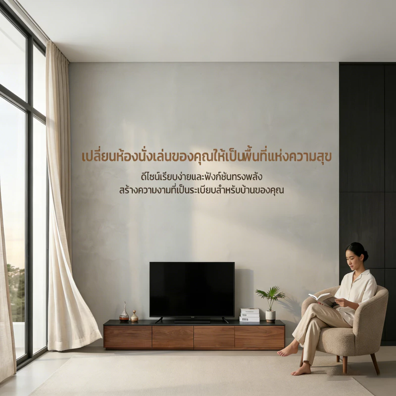ตู้วางทีวี สไตล์โมเดิร์นมินิมอล สีไม้วอลนัท thumbnail 6